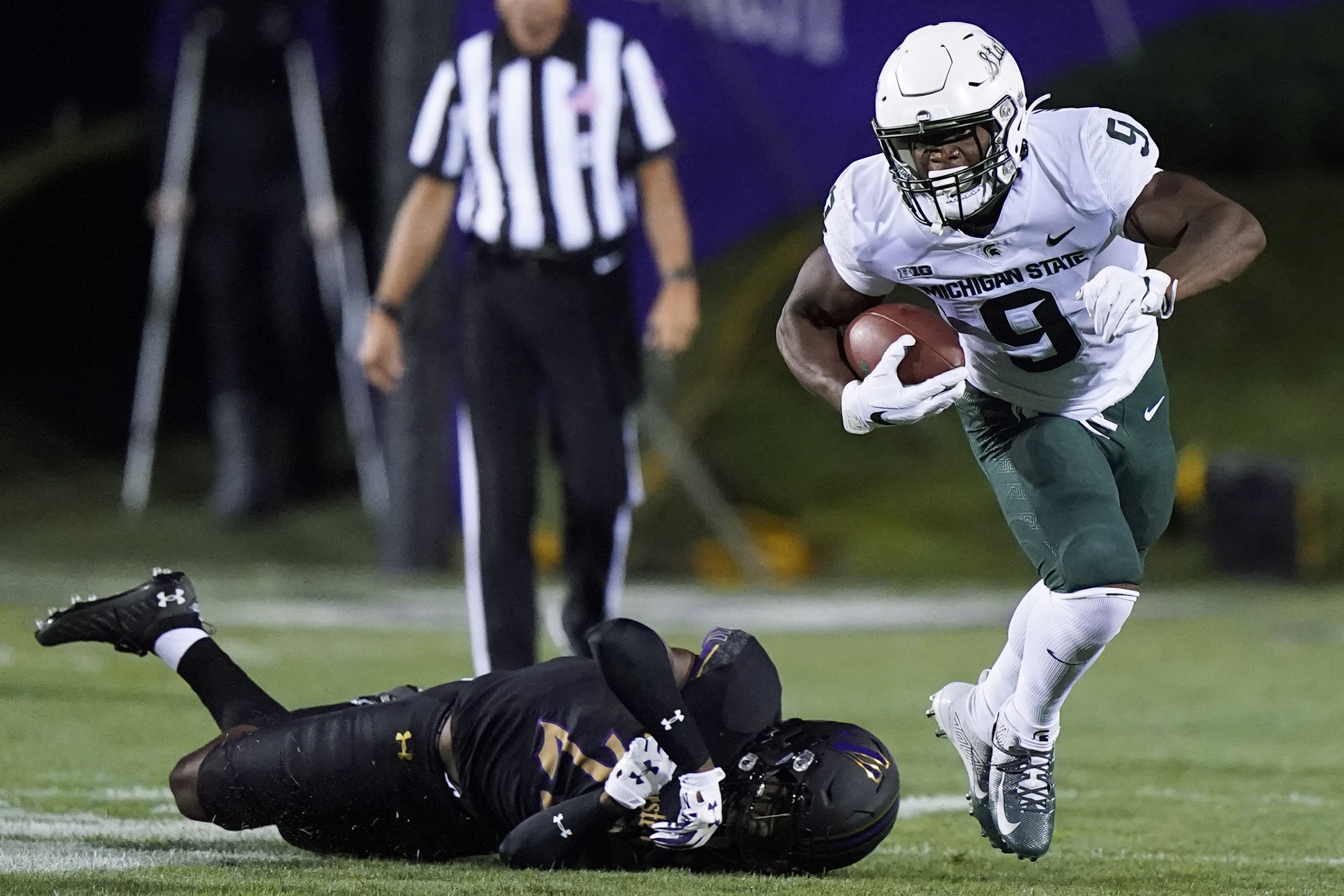 Kenneth Walker III, Bryce Jackson Michigan State Northwestern Football
