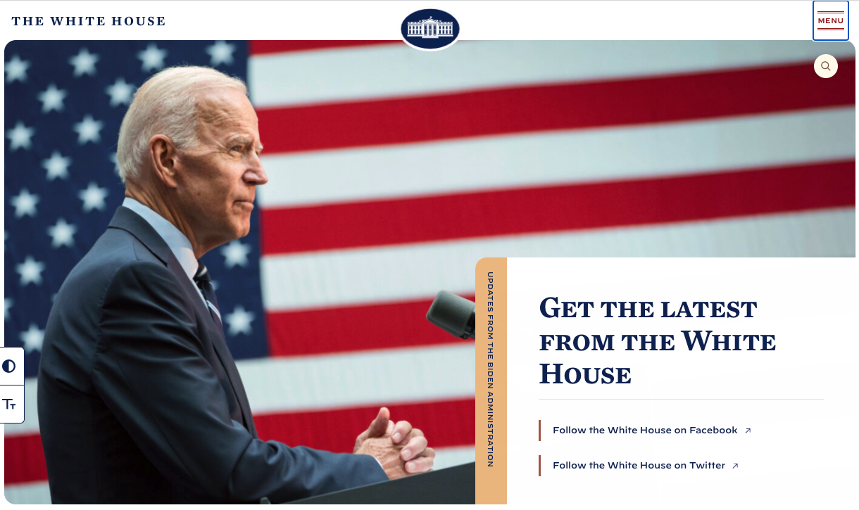 new white house website