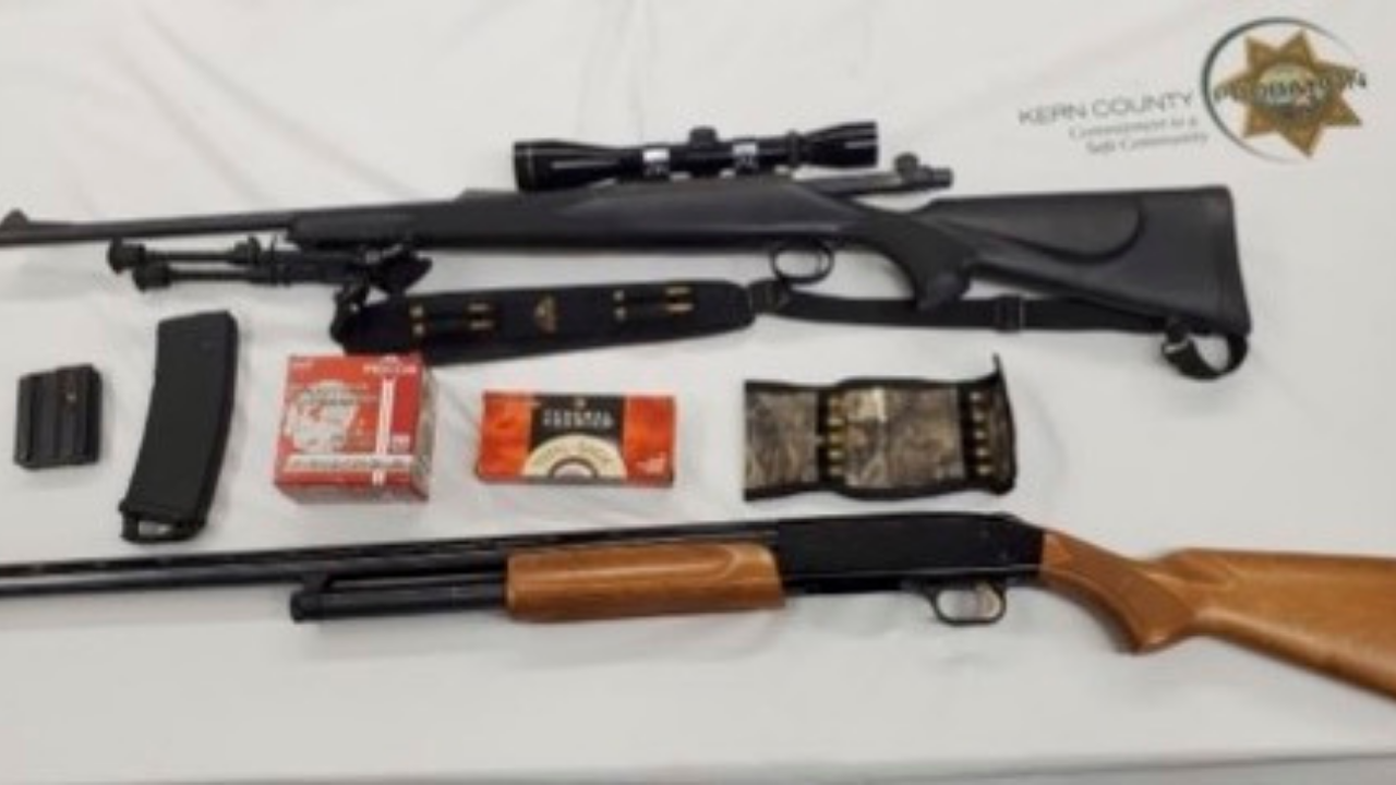 Kern County Probation Department: Bakersfield man on probation arrested after guns, ammo found