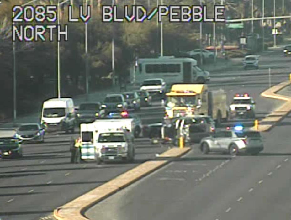 LVMPD: Crash closes Las Vegas Boulevard between Wigwam Avenue and Pebble Road