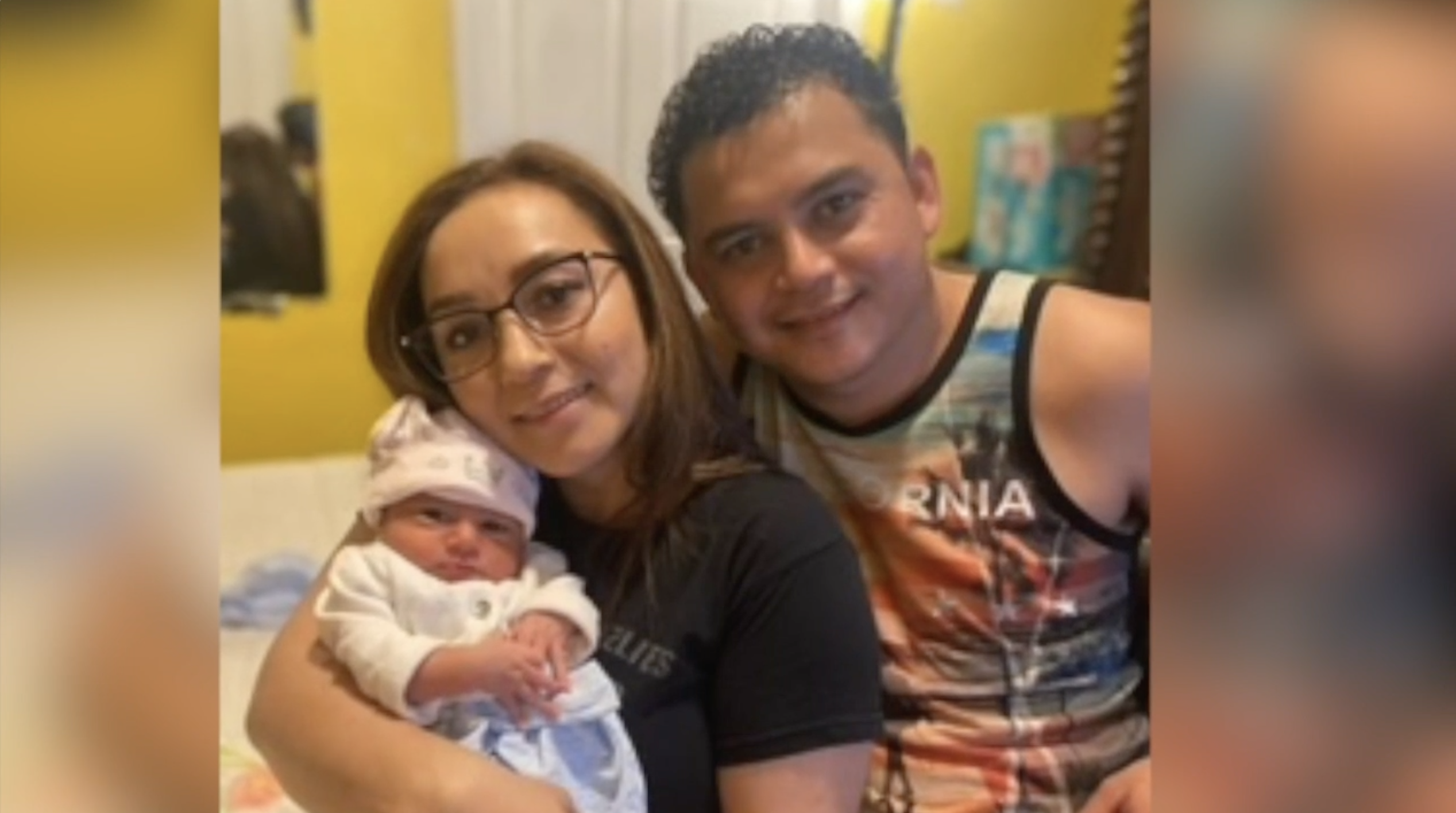 fernando mejia with his wife and daughter