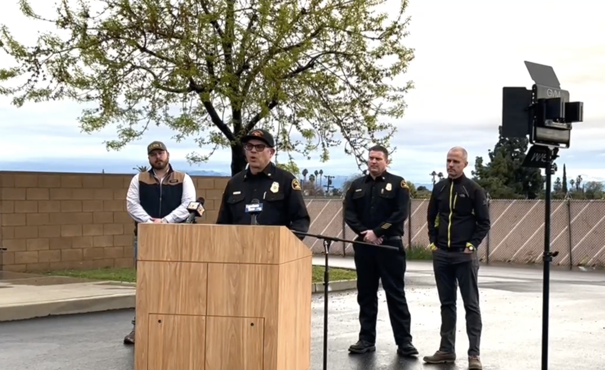 KCFD Deputy Chief Billy Steers talks at press conference